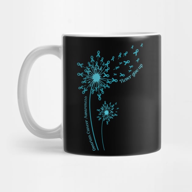 Dandelion Ovarian Cancer Awareness Never Give Up by Elliottda